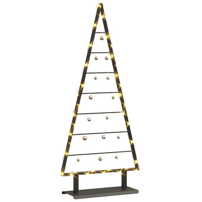 vidaXL Metal Christmas Tree with Stand Black 125.5 cm Steel