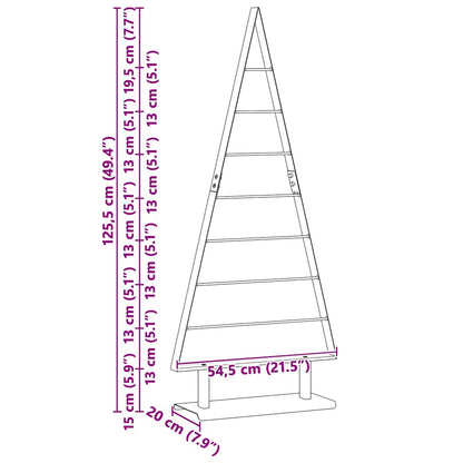 vidaXL Metal Christmas Tree with Stand Black 125.5 cm Steel