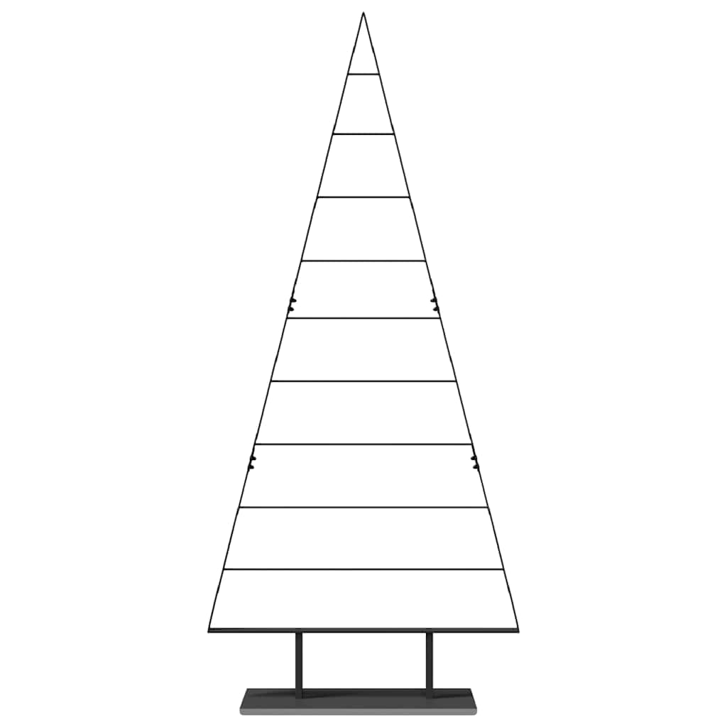 vidaXL Metal Christmas Tree with Stand Black 210 cm Steel