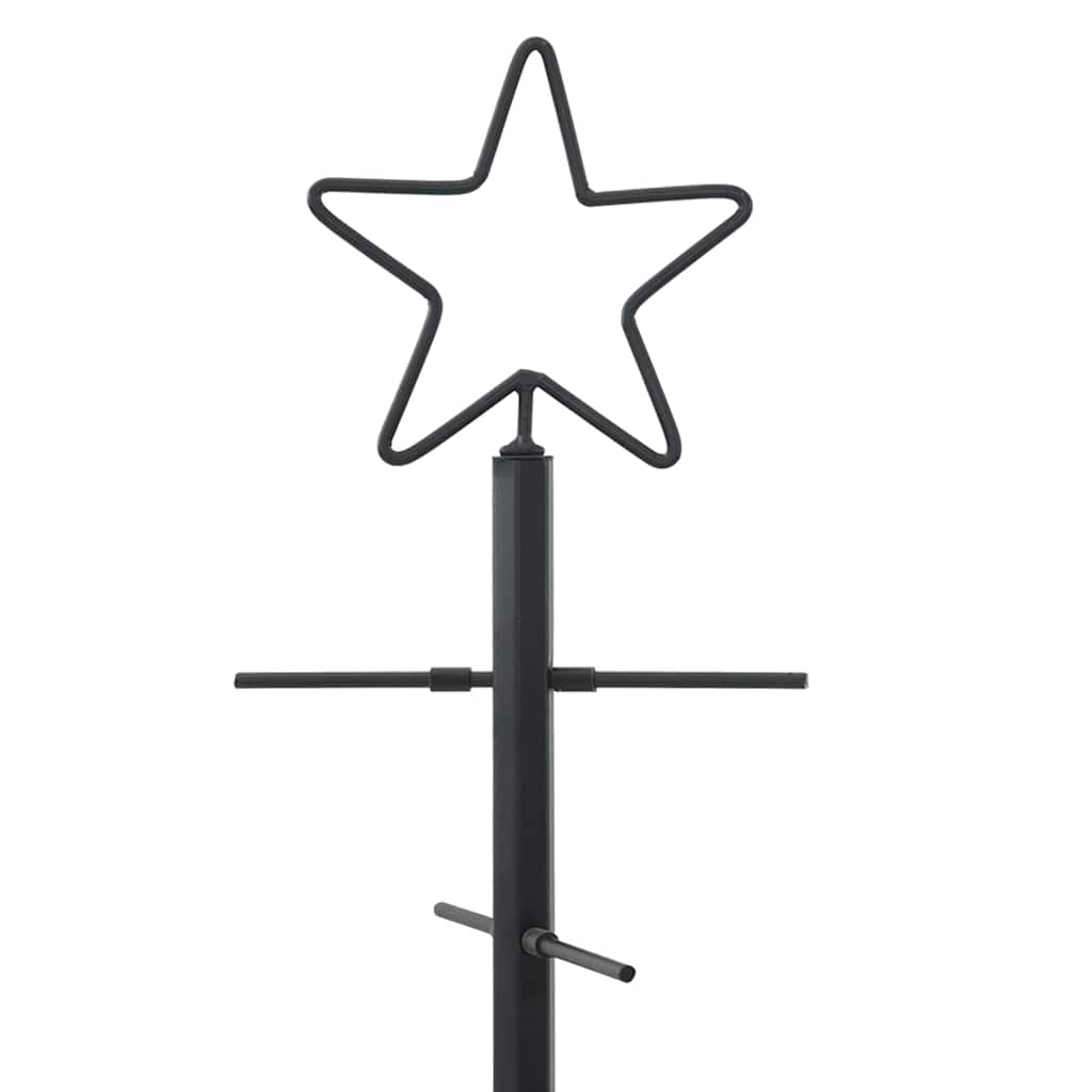 vidaXL Metal Christmas Tree with Stand Black 89 cm Powder-coated steel
