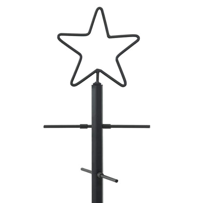 vidaXL Metal Christmas Tree with Stand Black 89 cm Powder-coated steel