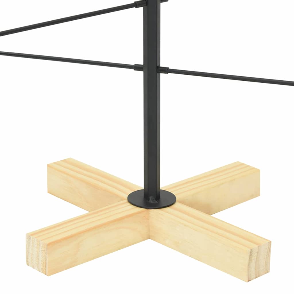 vidaXL Metal Christmas Tree with Stand Black 89 cm Powder-coated steel