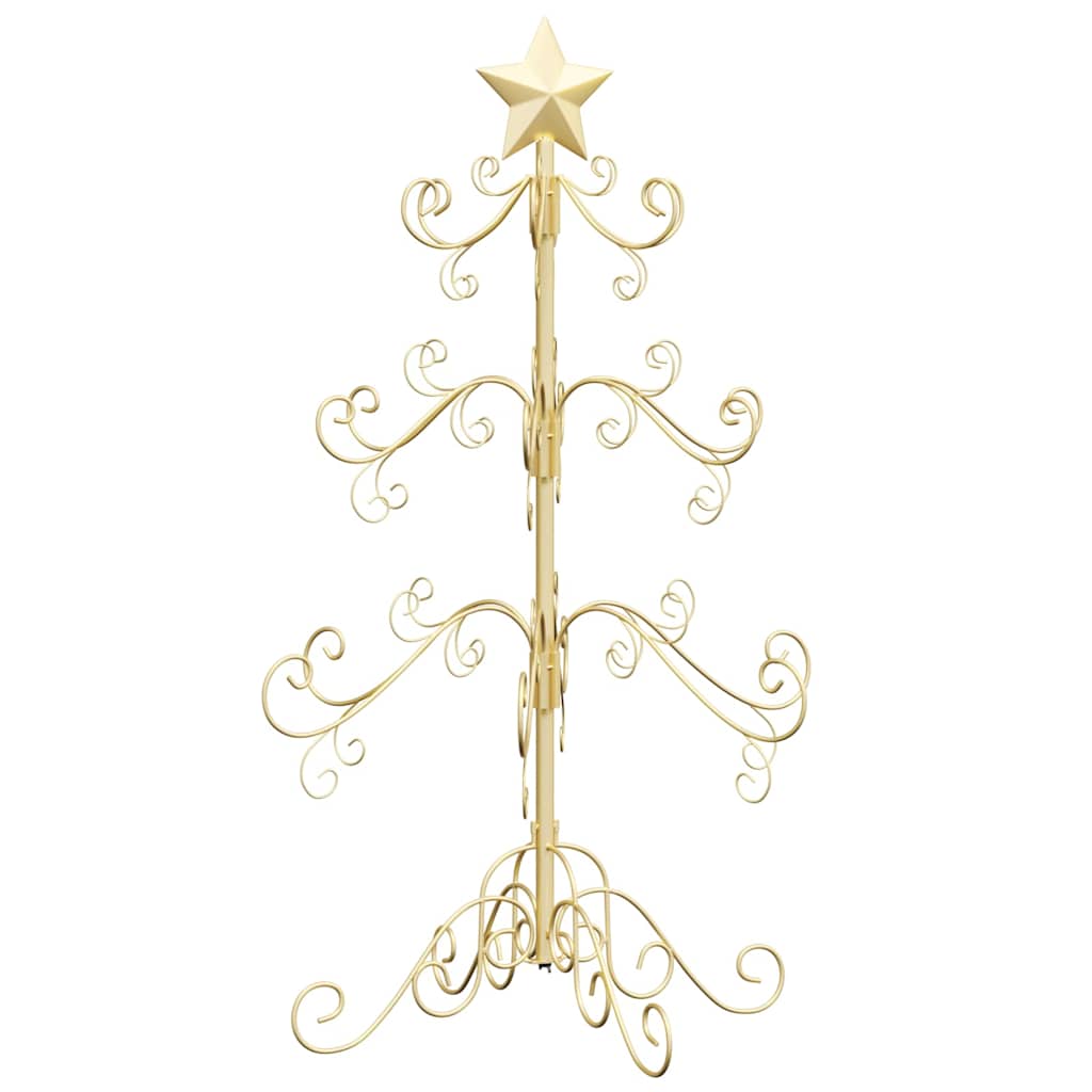 vidaXL Metal Christmas Tree Gold 90 cm Powder-coated Steel