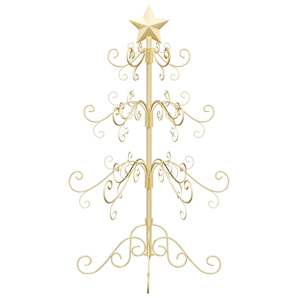 vidaXL Metal Christmas Tree Gold 90 cm Powder-coated Steel