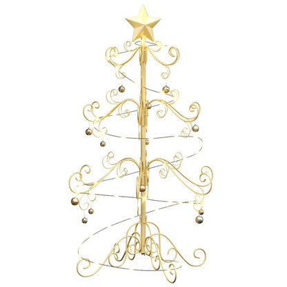 vidaXL Metal Christmas Tree Gold 90 cm Powder-coated Steel