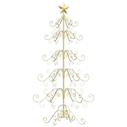 vidaXL Metal Christmas Tree Gold 150 cm Powder-coated Steel
