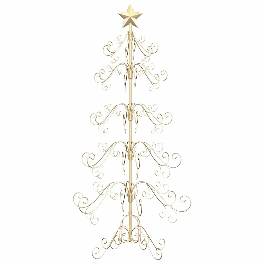 vidaXL Metal Christmas Tree Gold 150 cm Powder-coated Steel