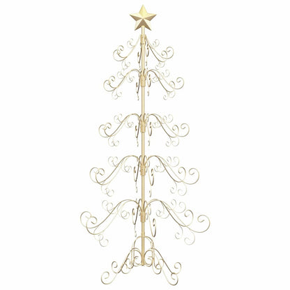 vidaXL Metal Christmas Tree Gold 150 cm Powder-coated Steel