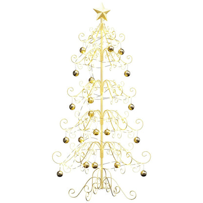 vidaXL Metal Christmas Tree Gold 150 cm Powder-coated Steel