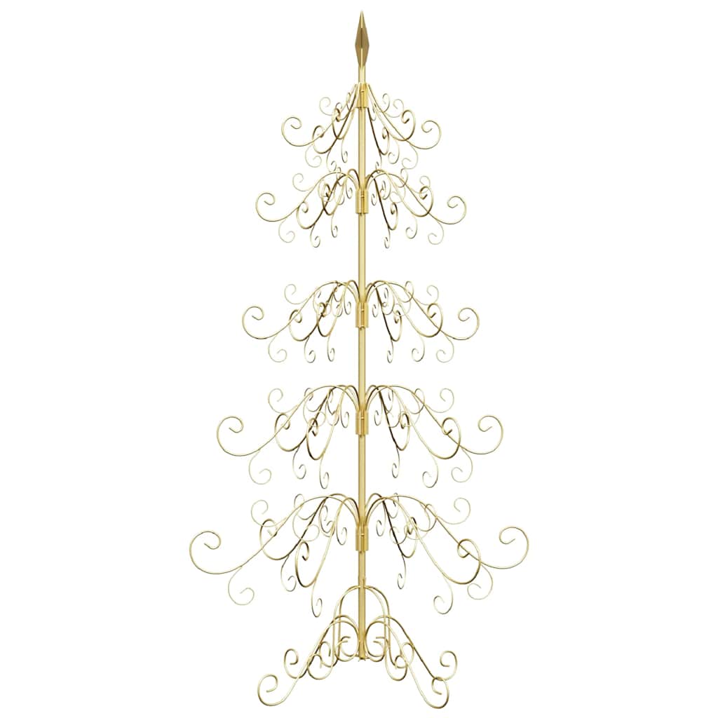 vidaXL Metal Christmas Tree Gold 150 cm Powder-coated Steel