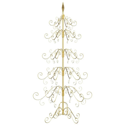 vidaXL Metal Christmas Tree Gold 150 cm Powder-coated Steel