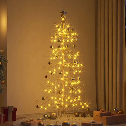 vidaXL Metal Christmas Tree Gold 180 cm Powder-coated Steel