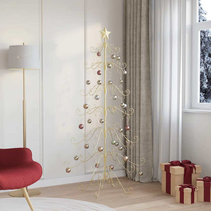 vidaXL Metal Christmas Tree Gold 180 cm Powder-coated Steel