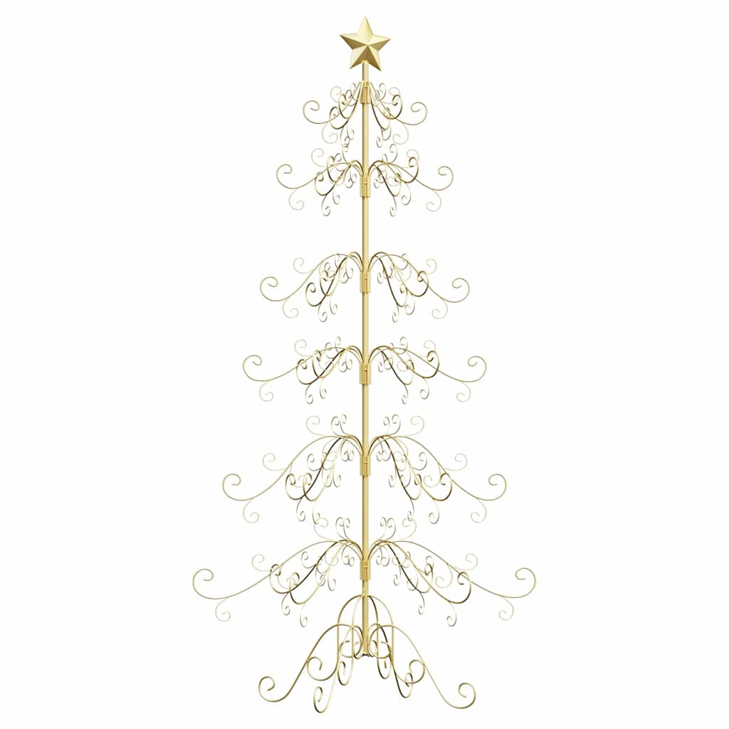 vidaXL Metal Christmas Tree Gold 180 cm Powder-coated Steel