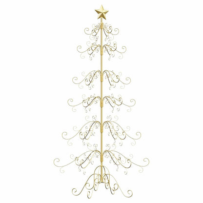 vidaXL Metal Christmas Tree Gold 180 cm Powder-coated Steel