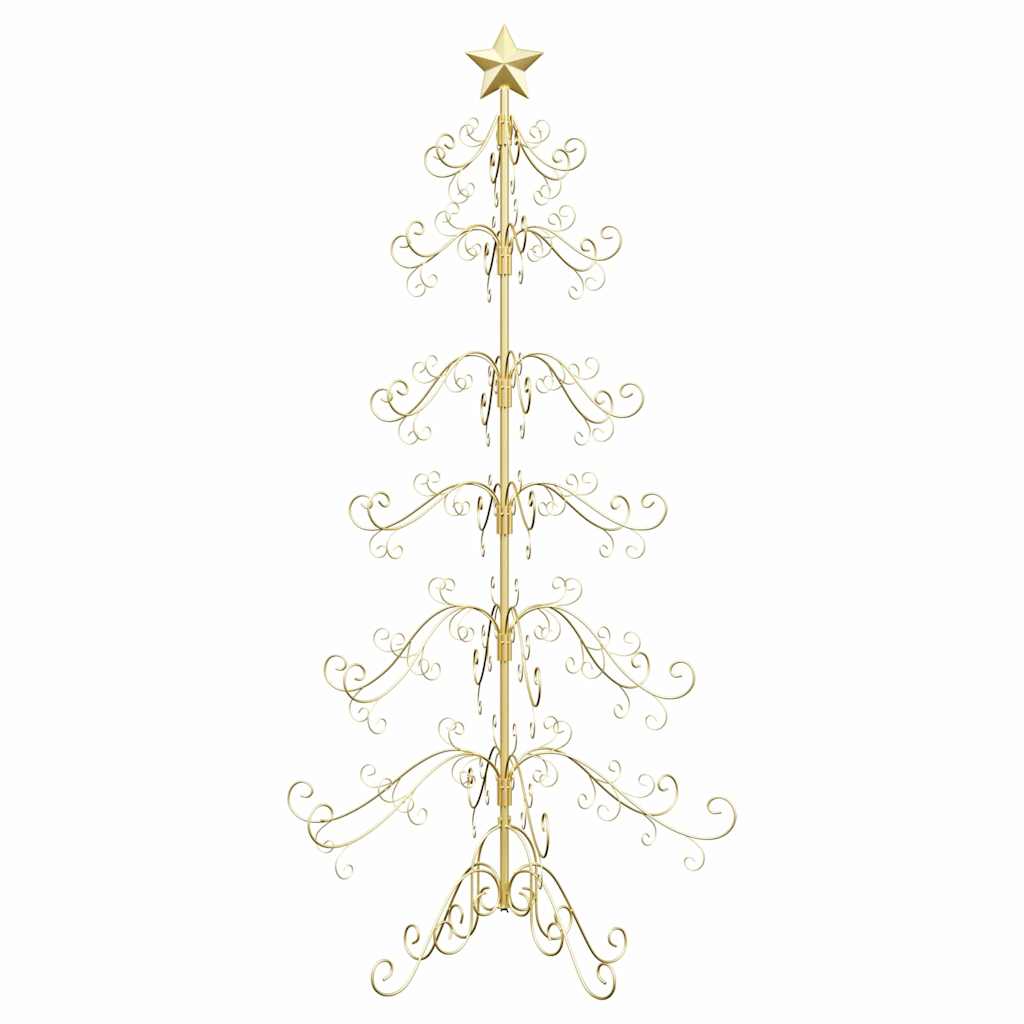 vidaXL Metal Christmas Tree Gold 180 cm Powder-coated Steel