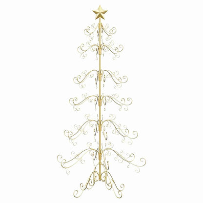 vidaXL Metal Christmas Tree Gold 180 cm Powder-coated Steel