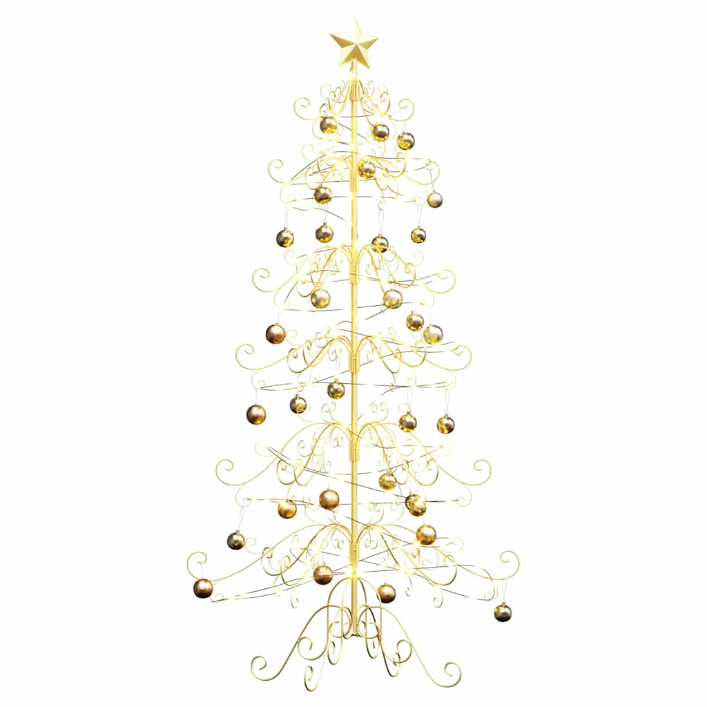 vidaXL Metal Christmas Tree Gold 180 cm Powder-coated Steel