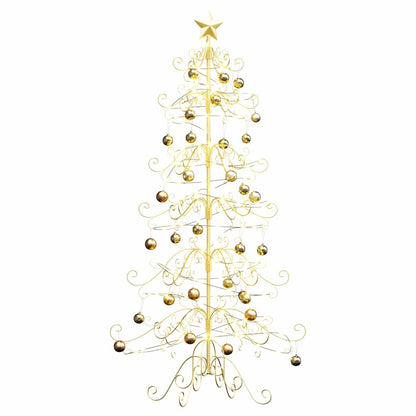vidaXL Metal Christmas Tree Gold 180 cm Powder-coated Steel