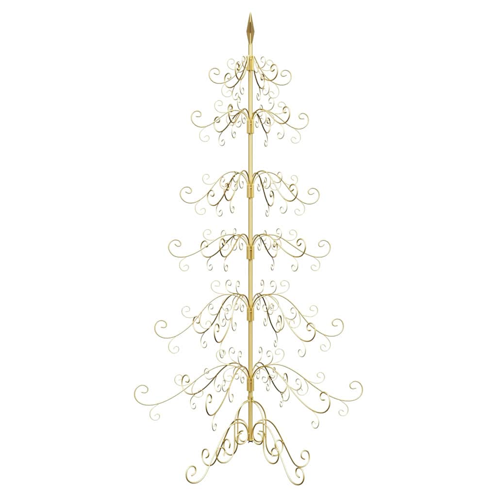 vidaXL Metal Christmas Tree Gold 180 cm Powder-coated Steel