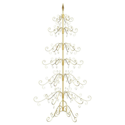 vidaXL Metal Christmas Tree Gold 180 cm Powder-coated Steel
