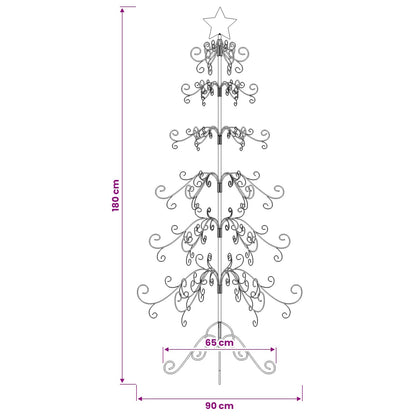vidaXL Metal Christmas Tree Gold 180 cm Powder-coated Steel