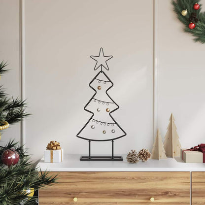 vidaXL Metal Christmas Tree with Stand Black 60 cm Steel