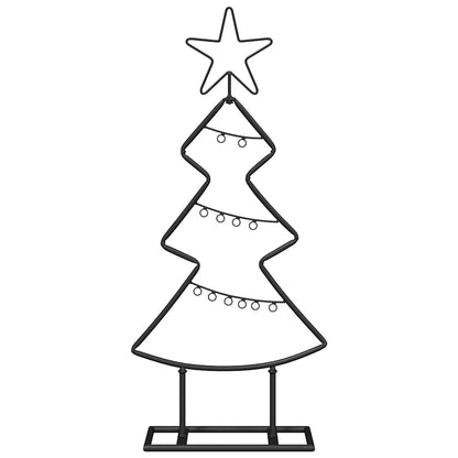 vidaXL Metal Christmas Tree with Stand Black 60 cm Steel
