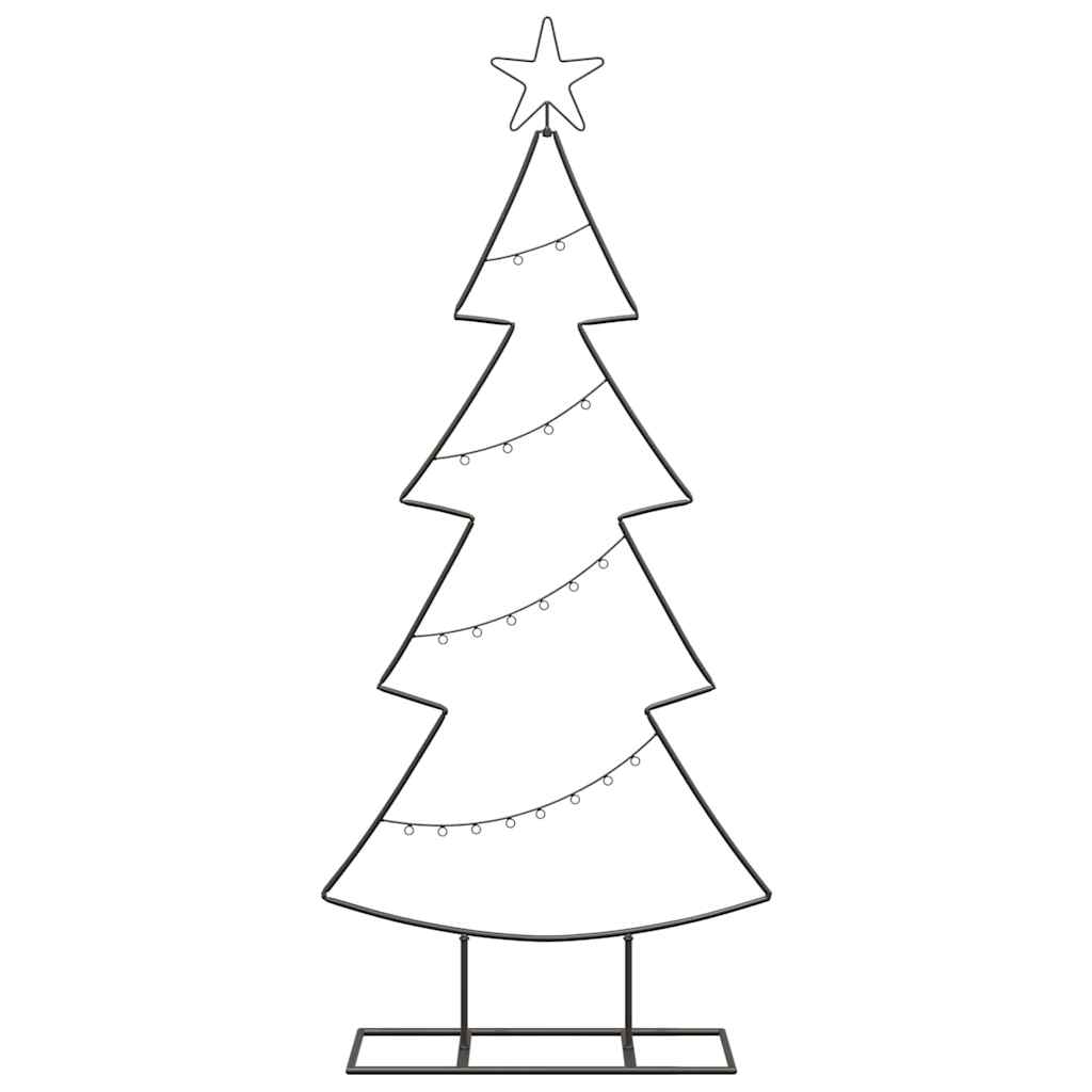 vidaXL Metal Christmas Tree with Stand Black 125 cm Steel