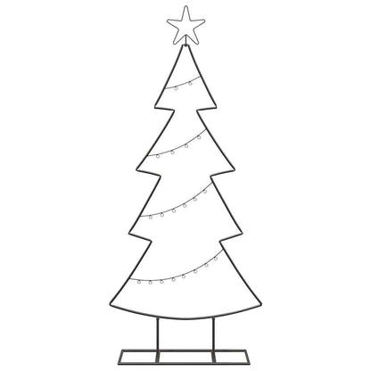 vidaXL Metal Christmas Tree with Stand Black 125 cm Steel