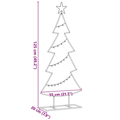 vidaXL Metal Christmas Tree with Stand Black 125 cm Steel