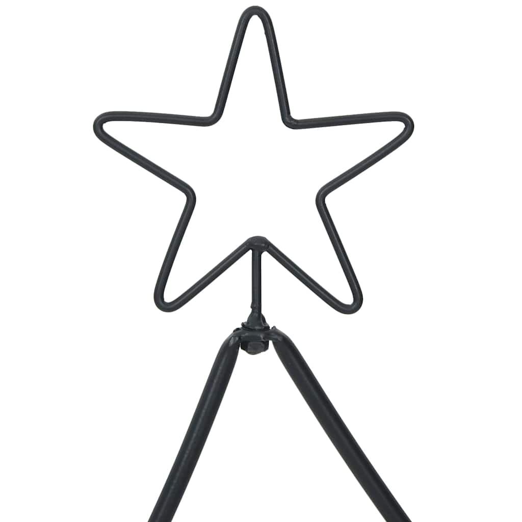 vidaXL Metal Christmas Tree with Stand Black 150 cm Steel