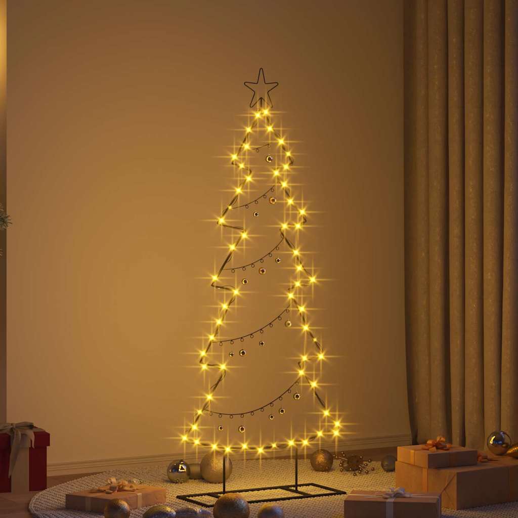 vidaXL Metal Christmas Tree with Stand Black 150 cm Steel