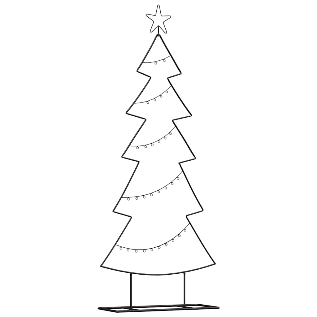 vidaXL Metal Christmas Tree with Stand Black 150 cm Steel