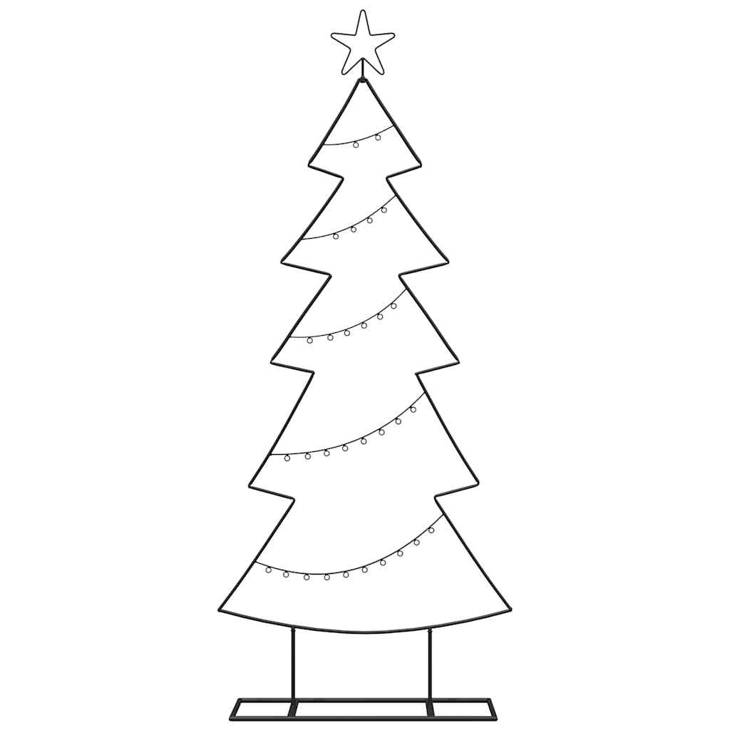 vidaXL Metal Christmas Tree with Stand Black 150 cm Steel