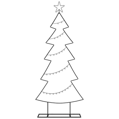 vidaXL Metal Christmas Tree with Stand Black 150 cm Steel