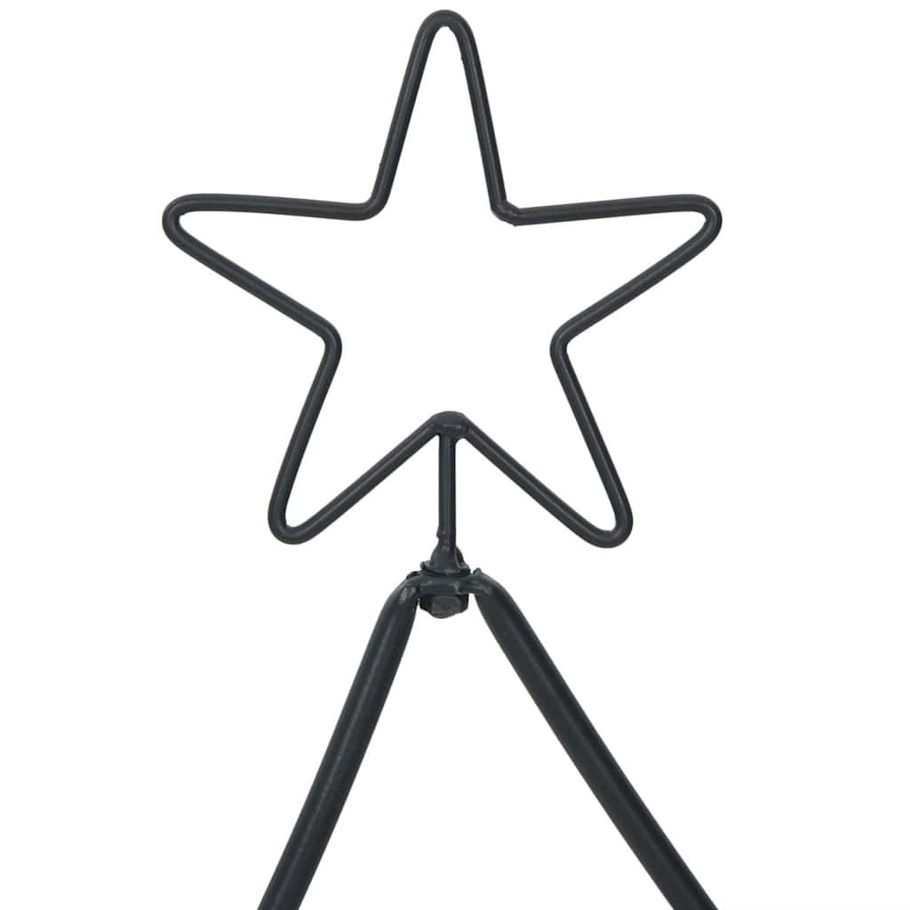 vidaXL Metal Christmas Tree Black 210 cm Steel