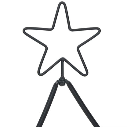 vidaXL Metal Christmas Tree Black 210 cm Steel