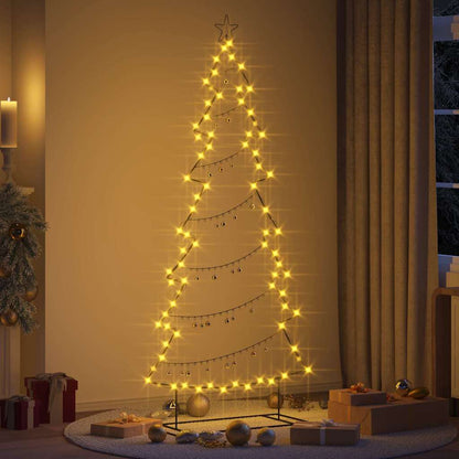 vidaXL Metal Christmas Tree Black 210 cm Steel