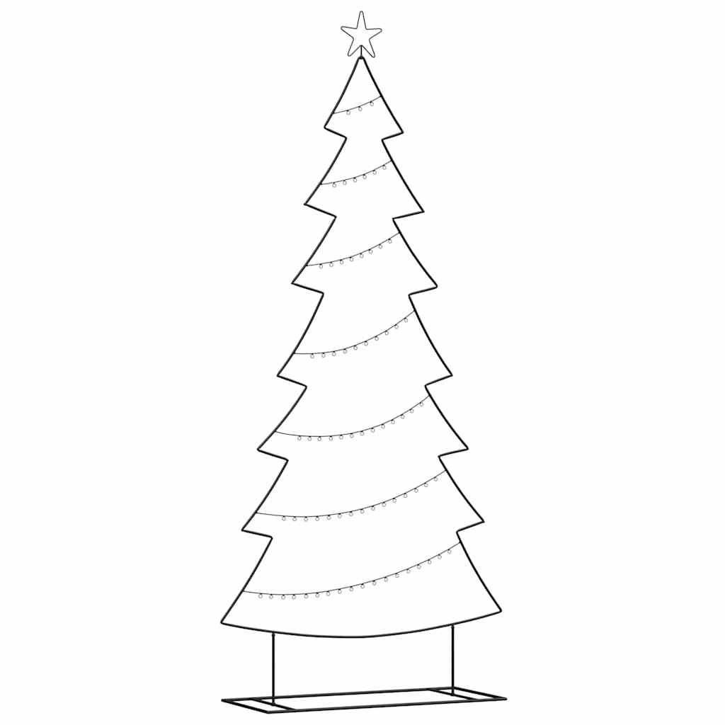 vidaXL Metal Christmas Tree Black 210 cm Steel