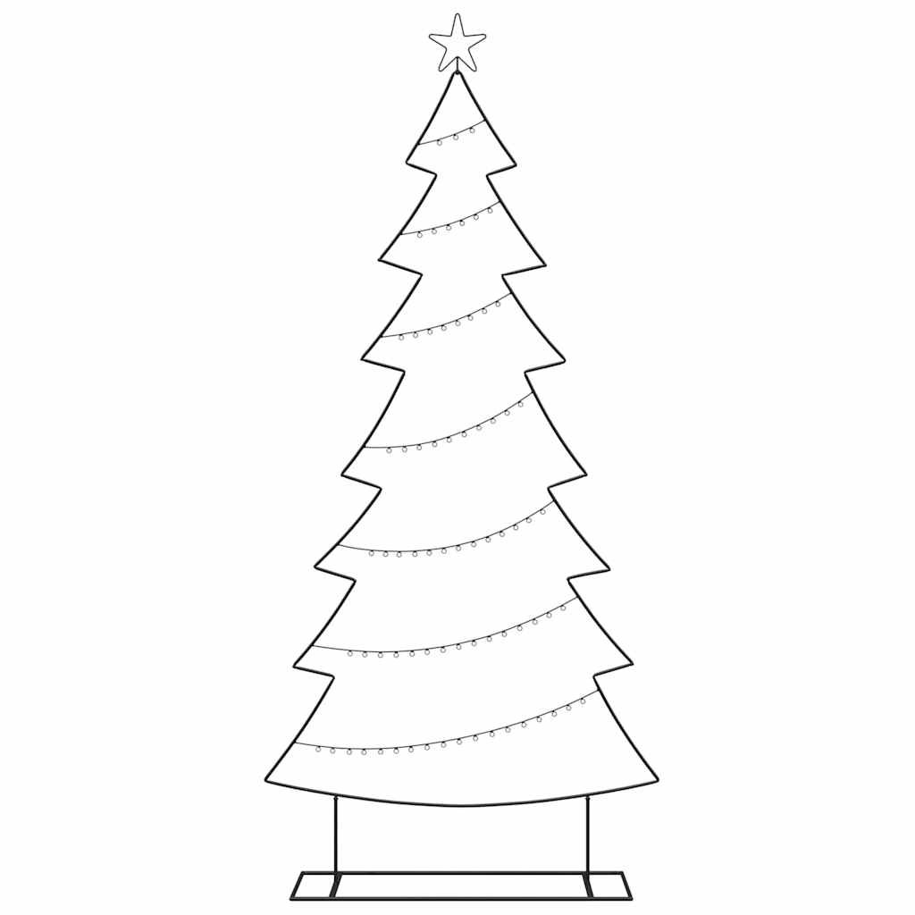vidaXL Metal Christmas Tree Black 210 cm Steel
