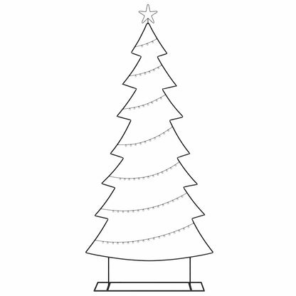 vidaXL Metal Christmas Tree Black 210 cm Steel