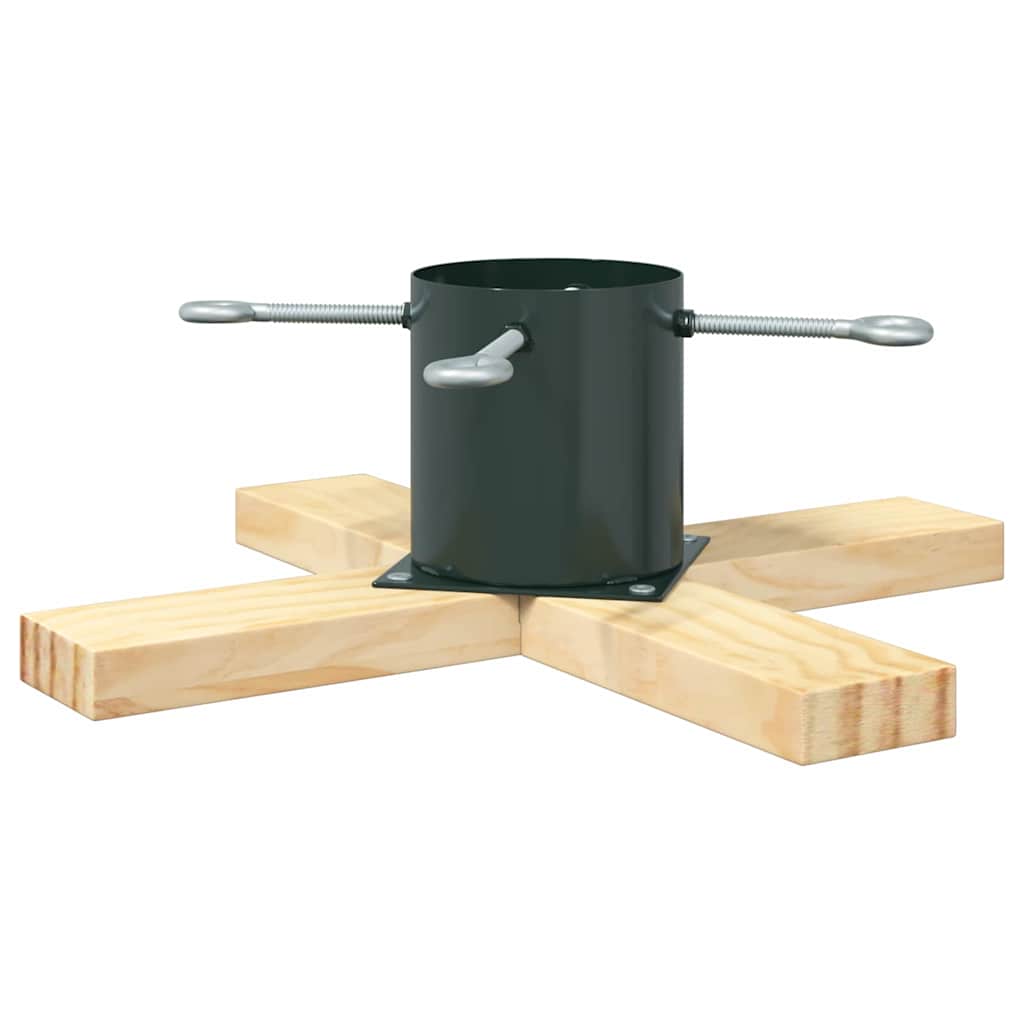 vidaXL Christmas Tree Stand 1.73 Green 50 x 50 x 16 cm Solid Pine Wood