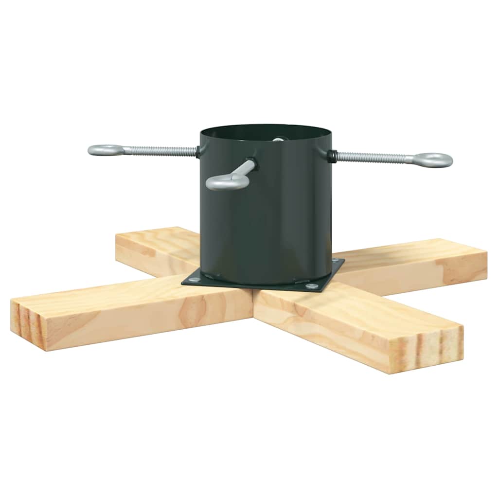vidaXL Christmas Tree Stand 1.73 Green 50 x 50 x 16 cm Solid Pine Wood