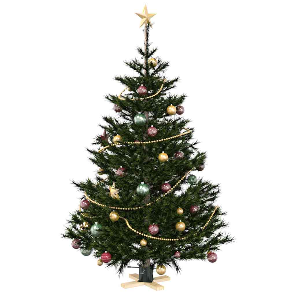 vidaXL Christmas Tree Stand 1.73 Green 50 x 50 x 16 cm Solid Pine Wood
