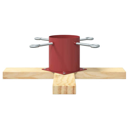 vidaXL Christmas Tree Stand 1.73 Red 50 x 50 x 16 cm Solid Pine Wood