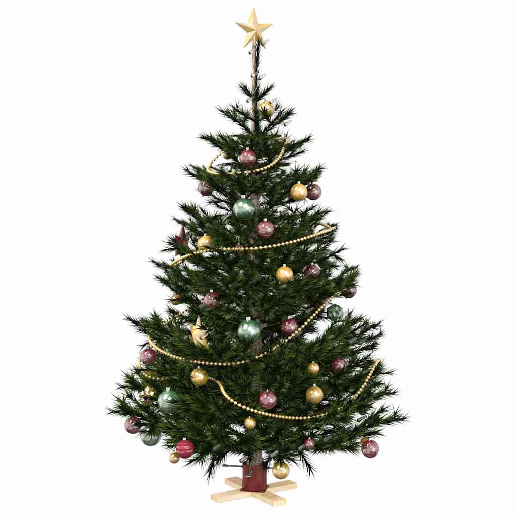 vidaXL Christmas Tree Stand 1.73 Red 50 x 50 x 16 cm Solid Pine Wood
