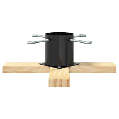 vidaXL Christmas Tree Stand 1.73 Black 50 x 50 x 16 cm Solid Pine Wood