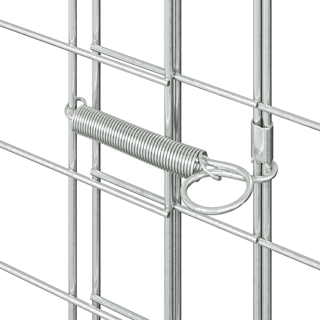 vidaXL Chicken Cage 2 pcs Silver 600 x 100 x 210 cm Galvanised Steel