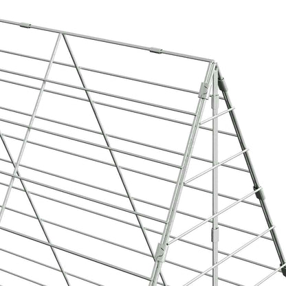 vidaXL Chicken Cage 2 pcs Silver 600 x 100 x 210 cm Galvanised Steel